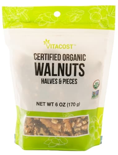 Vitacost Certified Organic Walnuts Halves & Pieces Non-Gmo Kosher