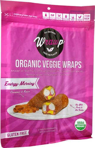 Wrawp Gluten Free Organic Veggie Wraps Energizing Morning