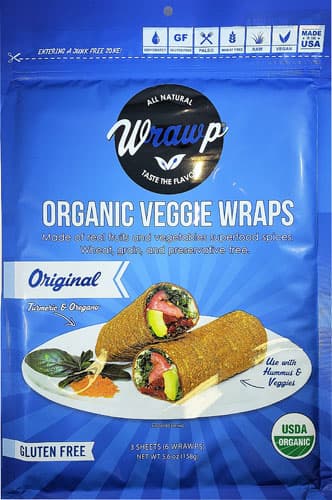 Wrawp Gluten Free Organic Veggie Wraps Original