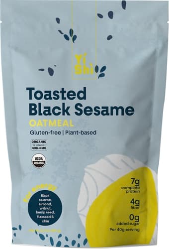 Yishi Toasted Black Sesame Oatmeal Pouch
