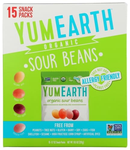 Yum Earth Organic Sour Jelly Beans Assorted Sours