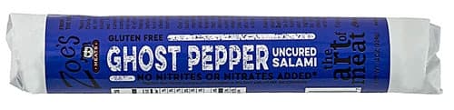 Zoe'S Meats Gourmet Uncured Salami Stick Gluten Free Ghost Pepper