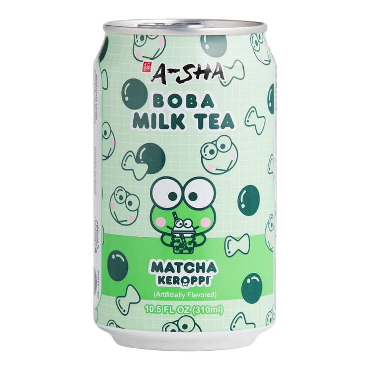 A-Sha Boba Milk Tea Keroppi Matcha